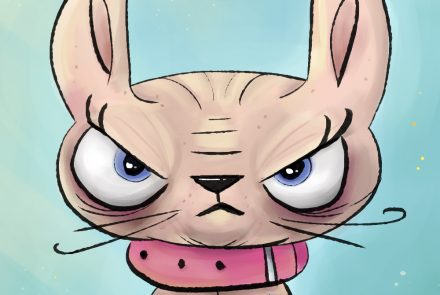 sphynx cat cartoon art creepy cute