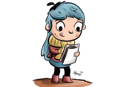 Hilda fanart pen and ink cute cartoon art illustration cartoonist